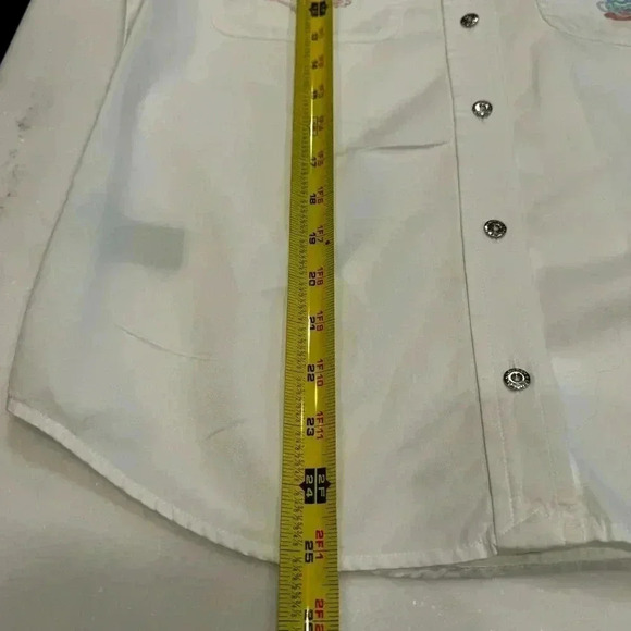 RARE Lauren Ralph Lauren Women’s White Button Up Shirt W/ Tea Pot Embroidery S - Picture 8 of 13